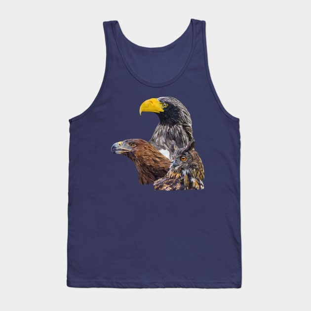 Eagles and owl Tank Top by obscurite